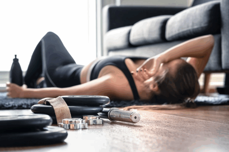 woman exhausted after a workout